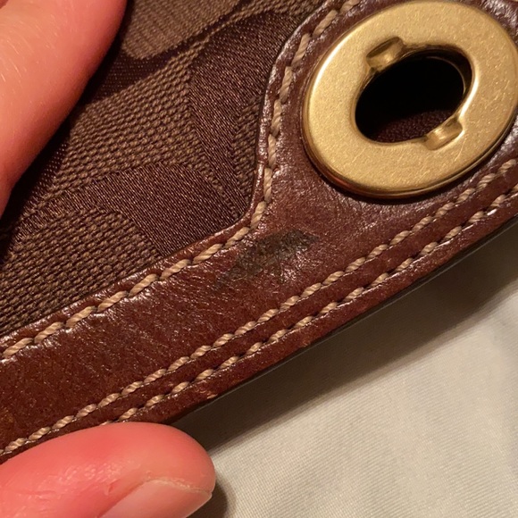 *SOLD* - Brown Coach Mini Purse Wristlet - Picture 7 of 7